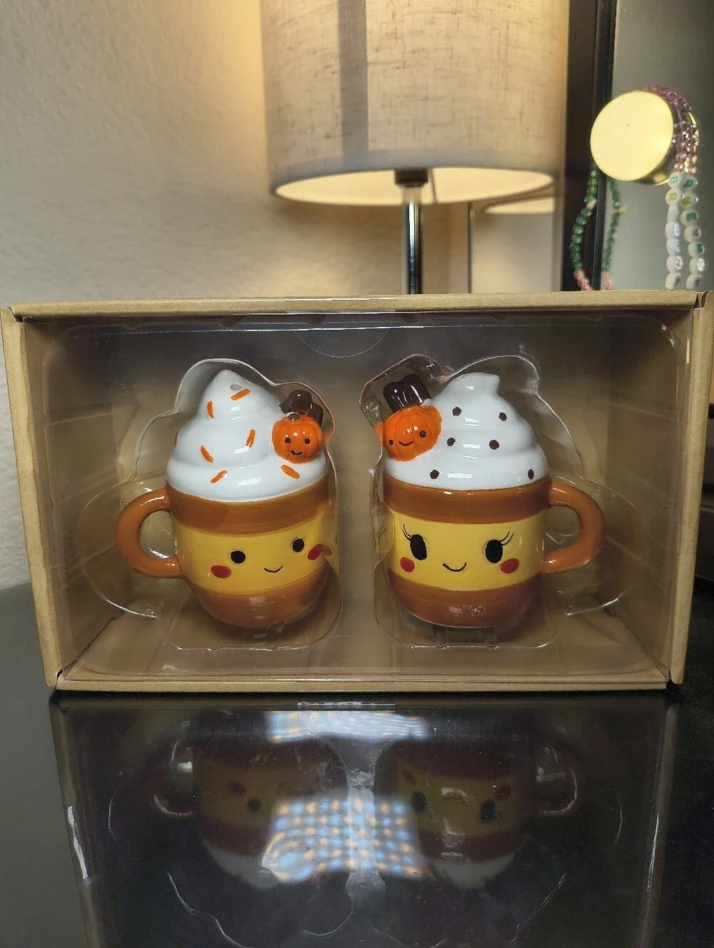 Pumpkin Spice Latte Coffee Mug Salt and Pepper Shakers Set